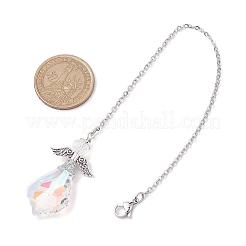 Подвески из стекла и сплавов «ангел»&nbsp;HJEW-JM01976-01