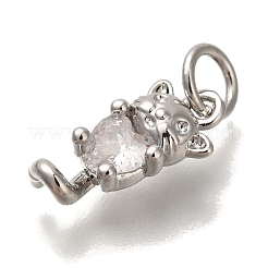 Стойки обшивки латунь микро проложить кубическую прелесть диоксида циркония&nbsp;KK-I720-31P