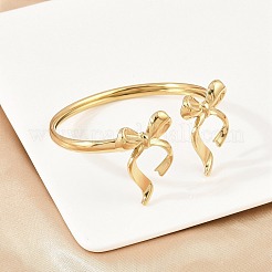 Браслеты-манжеты из нержавеющей стали 304 для женщин&nbsp;BJEW-A147-01C-G