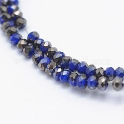 Гальванические непрозрачные стеклянные бусины&nbsp;EGLA-J144-HP-B05