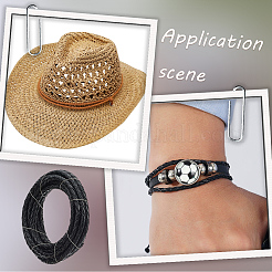 8 ярд двухцветного плетеного кожаного шнура&nbsp;WL-CL0001-12