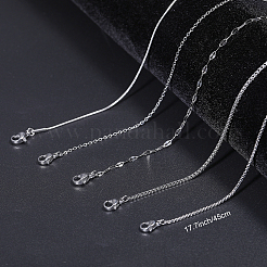 10 шт. 5 стиля ожерелья из нержавеющей стали для женщин и мужчин&nbsp;NJEW-GL0001-03