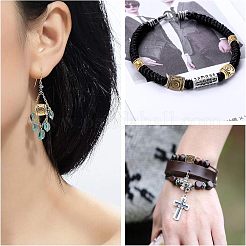 Сплавочные овальные бусины тибетского стиля &nbsp;PALLOY-FH0001-09-NR