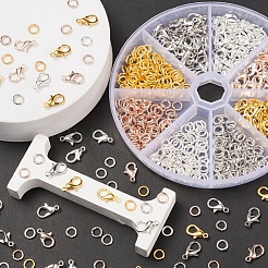 160 шт. 4 цветные застежки из цинкового сплава&nbsp;DIY-YW0005-54