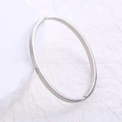 Элегантные простые браслеты из нержавеющей стали с микропаве из кубических цирконий&nbsp;SH6539-1