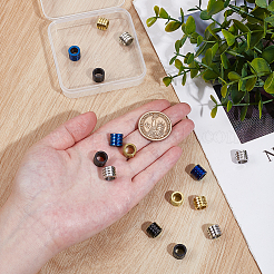 16 шт. 4-х цветные бусины из нержавеющей стали 304&nbsp;STAS-GA0001-88