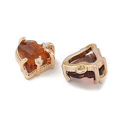 Кубический цирконий из латуни со стеклянными подвесками&nbsp;KK-G517-11G