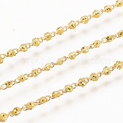 Латунная цепочка из бисера ручной работы&nbsp;CHC-G011-08G-01