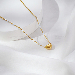 Ожерелья из нержавеющей стали с подвеской в форме сердца для женщин&nbsp;XB4381-2