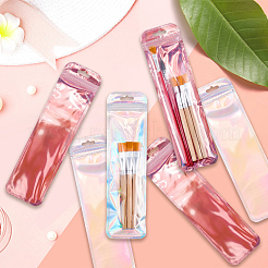 100 шт. 2-х цветные прямоугольные полипропиленовые пластиковые пакеты с застежкой-молнией&nbsp;AJEW-CN0004-54