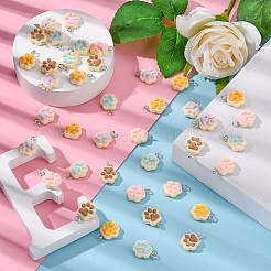 40 шт. 5 цвета непрозрачные подвески из смолы&nbsp;RESI-CJ0002-31