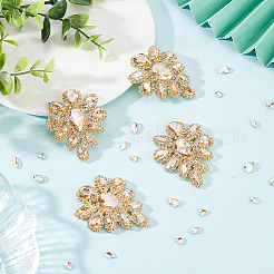 Аппликации из сплава в форме капли со стразами&nbsp;FIND-FG0002-19A