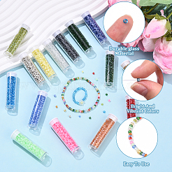 120 г двухцветных круглых стеклянных бусин для самостоятельного изготовления браслетов&nbsp;SEED-YW0003-14