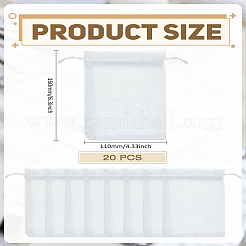 Подарочные пакеты из органзы 20шт с шнурком&nbsp;OP-LP0001-19