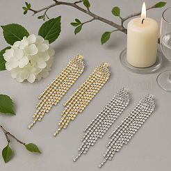 2 пара сережек-гвоздиков с кристаллами и стразами двух цветов&nbsp;EJEW-GO0002-14