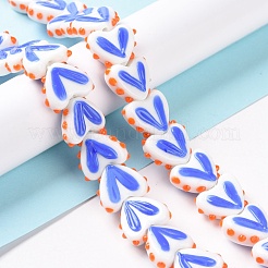 Сердце ручной работы лэмпворк бусы нити&nbsp;LAMP-G150-01A