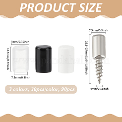 90 шт. 3-х цветные железные мебельные полкодержатели с пластиковым противоскользящим чехлом&nbsp;AJEW-BC0009-14