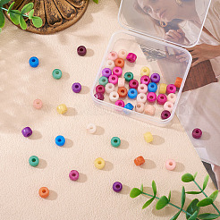 55 шт. 11-цветные бусины из натурального белого нефрита&nbsp;G-TA0002-74