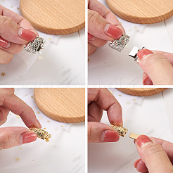 20 шт. 4 стильные латунные филигранные застежки для коробок&nbsp;KK-PJ0001-15