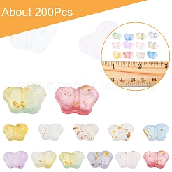 200 шт. прозрачные акриловые бусины градиентного цвета&nbsp;MACR-FS0002-02