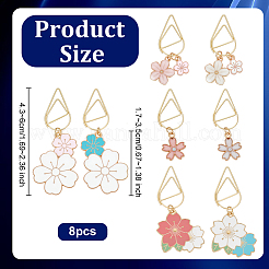 8 шт. металлические скрепки для бумаг&nbsp;HJEW-OC00192