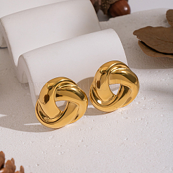 Серьги-гвоздики с закрученными треугольниками из нержавеющей стали 304&nbsp;VR5130