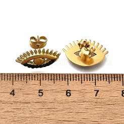 Серьги-гвоздики из нержавеющей стали 304&nbsp;EJEW-F361-13G