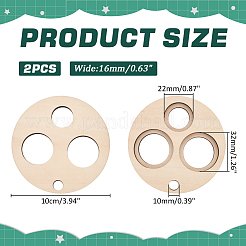 Измерительный инструмент из липы для кукольных глаз&nbsp;TOOL-WH0155-124B