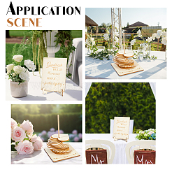 Деревянная персонализированная гостевая книга свадебная книга сообщений&nbsp;DJEW-WH20003-10