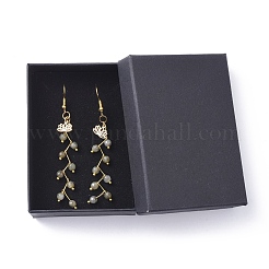 Натуральный лабрадорита болтающийся серьги&nbsp;EJEW-JE03634-01