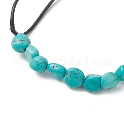 Браслеты из натуральных бирюзовых бусин&nbsp;BJEW-JB13310-01