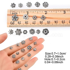 150 шт. 15 стиля тибетских сплавных бусин-цветочков&nbsp;FIND-YW0007-29