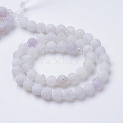 Натуральные и крашеные нити шарик потрескивание агата&nbsp;G-T056-10mm-04