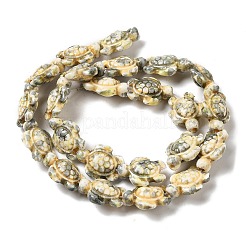 Нити из синтетических бирюзовых бусин&nbsp;G-P507-05E