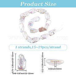 1 нить натуральных бусин из жемчуга Кеши&nbsp;PEAR-PA0001-04