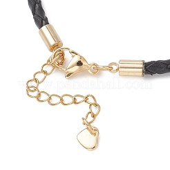 Изготовление плетеных кожаных браслетов диаметром 3 мм&nbsp;AJEW-JB01542-01