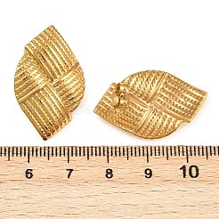 Серьги-гвоздики из плетеной нержавеющей стали 304&nbsp;EJEW-I320-08G