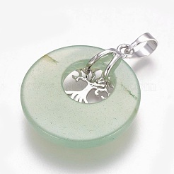 Естественный зеленый авантюрин подвески&nbsp;G-F573-C17