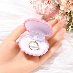 1 шт. бархатные шкатулки для хранения украшений в форме ракушки&nbsp;VBOX-YW0001-05A