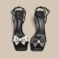 4 шт. 2 стиля украшения для обуви из органзы с бантом в виде сердца&nbsp;DIY-FH0005-76