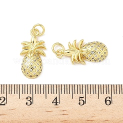 Латунные микропаве прозрачные подвески с фианитом&nbsp;KK-B141-18G