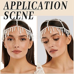 Пластиковые повязки на голову из жемчужной сетки&nbsp;OHAR-WH20007-07S