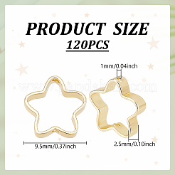 120шт стойка с покрытием латунные бусины рамки&nbsp;KK-PH0010-78G