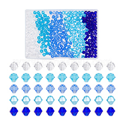 500шт 5 цвета имитируют австрийские хрустальные биконусные стеклянные бусины&nbsp;GLAA-PH0003-33