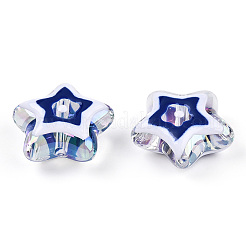 УФ-покрытие радужными переливающимися акриловыми бусинами&nbsp;OACR-A018-04D