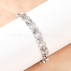 Браслеты-цепочки из нержавеющей стали 304 для женщин&nbsp;BJEW-H207-01F-P