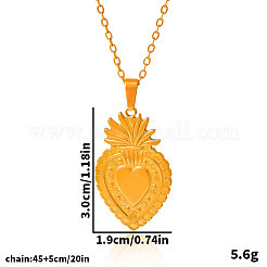 Женские подвески в форме сердца из нержавеющей стали 304&nbsp;RY5020-2