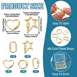 Латунные брелоки с карабином&nbsp;KK-TA0007-82G