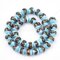 Бусины ручной работы бусины золотого песка&nbsp;LAMP-T006-02J