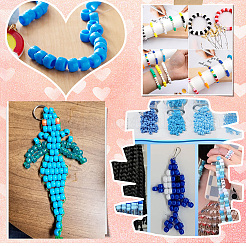 600 шт. двухцветные непрозрачные и полупрозрачные акриловые европейские бусины&nbsp;MACR-SC0002-02E